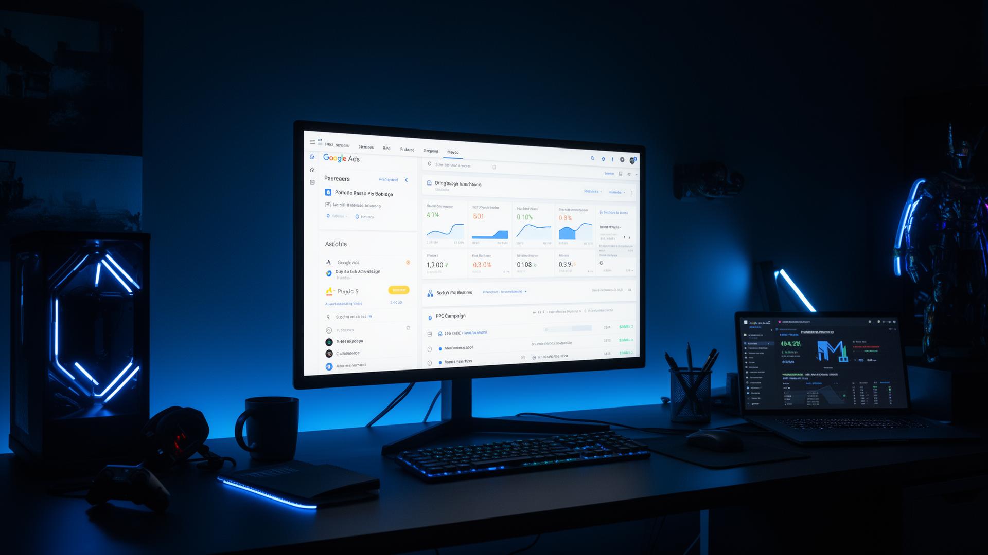 Google Ads management dashboard